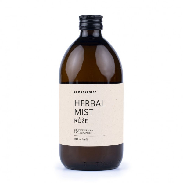 Levně Almara soap - Herbal Mist - Růže (Refill) pleťová voda 500 ml